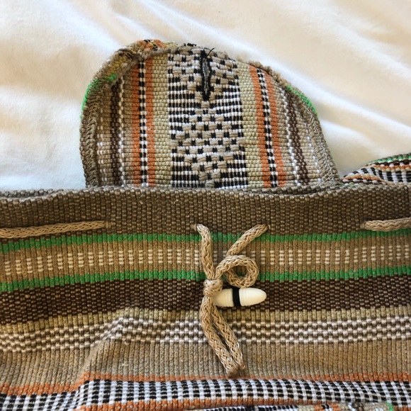 Woven Fabric Patterned Backpack - Picture 2 of 4